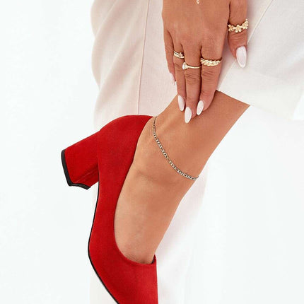 Block heel pumps model 211074