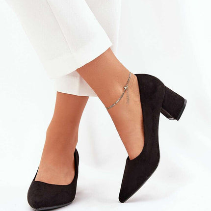 Block heel pumps model 211074