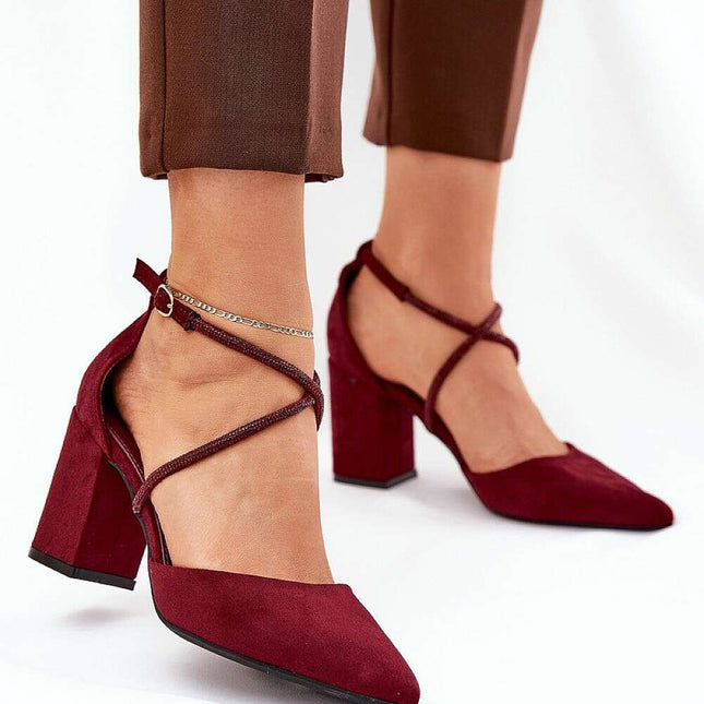 Block heel pumps model 211083