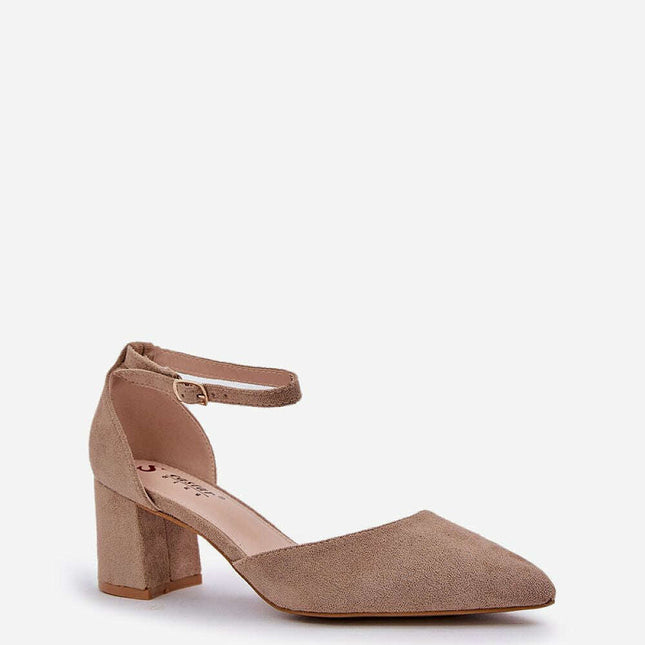 Block heel pumps model 211090