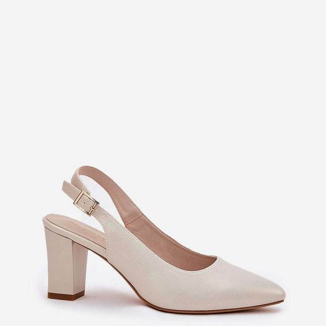 Block heel pumps model 211980