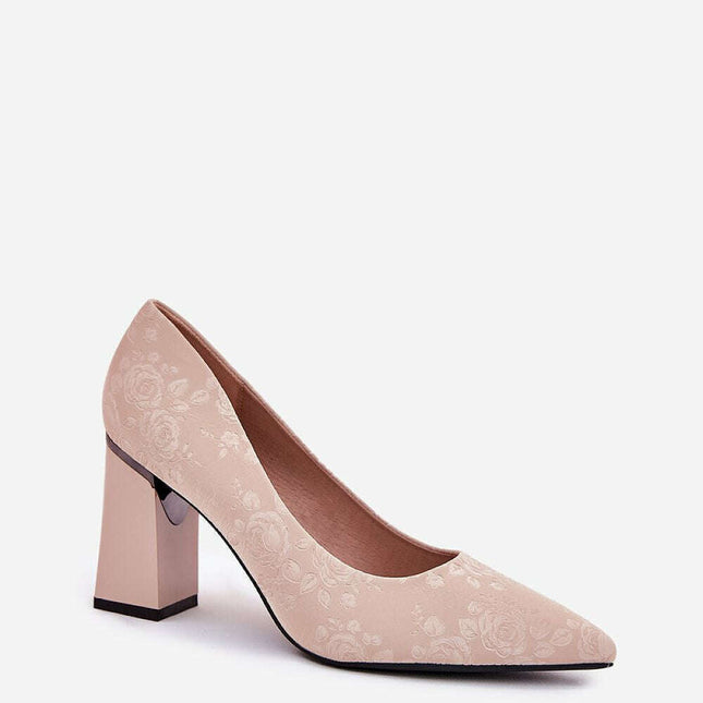 Block heel pumps model 212335