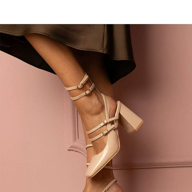 Block heel pumps model 213751