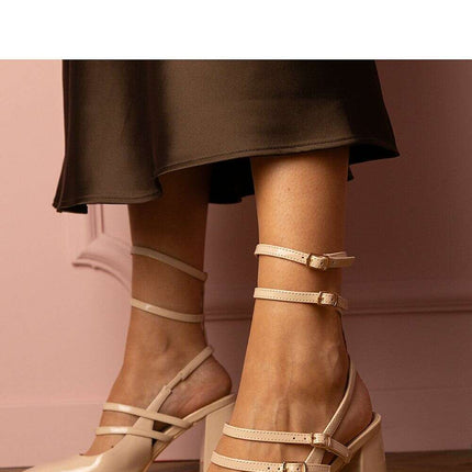 Block heel pumps model 213751