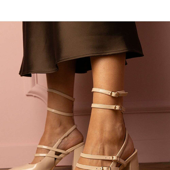 Block heel pumps model 213751