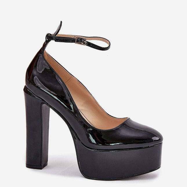 Block heel pumps model 213885