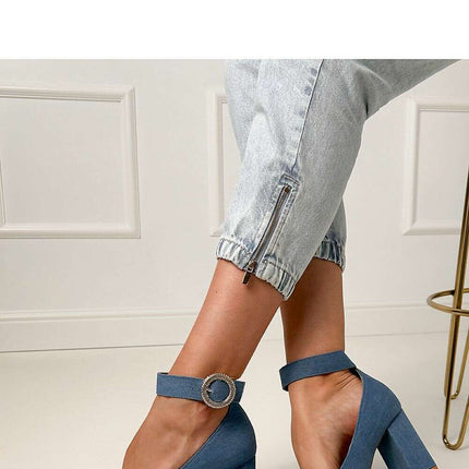 Block heel pumps model 214584