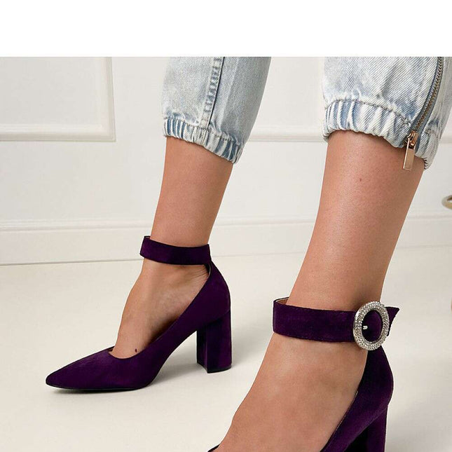 Block heel pumps model 214632