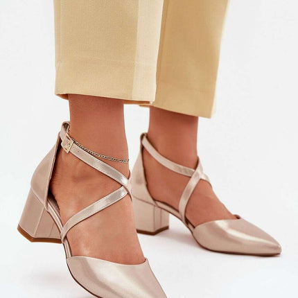 Block heel pumps model 215685