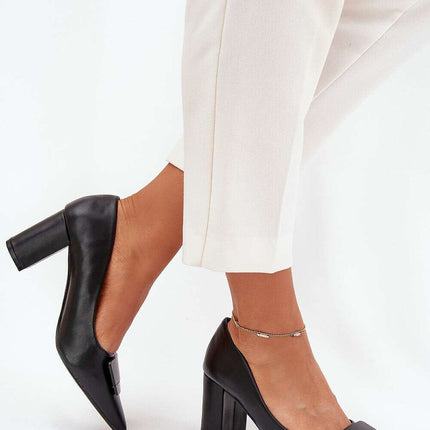 Block heel pumps model 216022