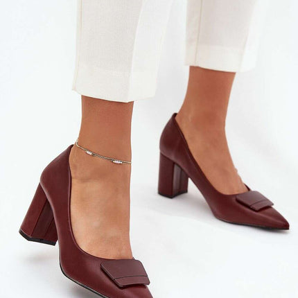Block heel pumps model 216088