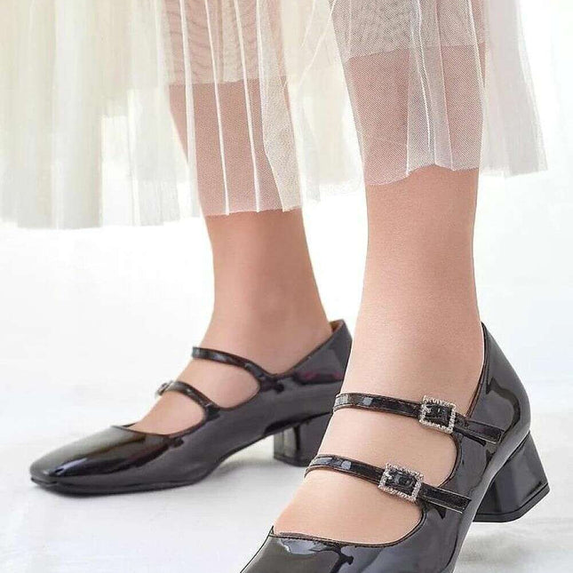 Block heel pumps model 216275