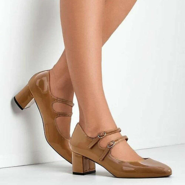 Block heel pumps model 216276