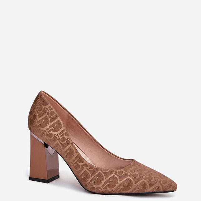 Block heel pumps model 216309