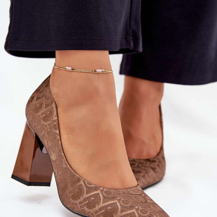 Block heel pumps model 216309