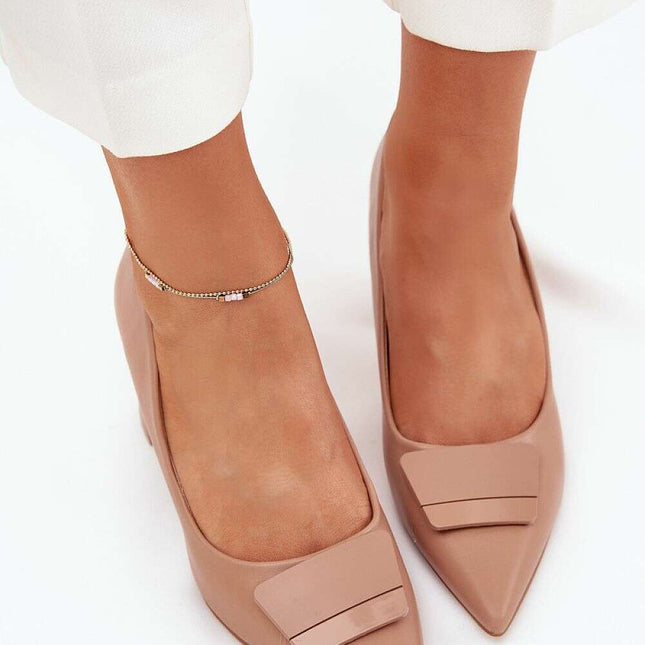 Block heel pumps model 216312