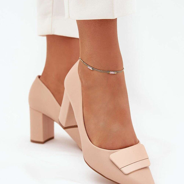 Block heel pumps model 216313