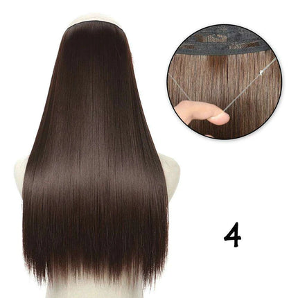 Blonde and Black Halo Hair Extensions for Effortless Volume and Length Boost - Très Elite