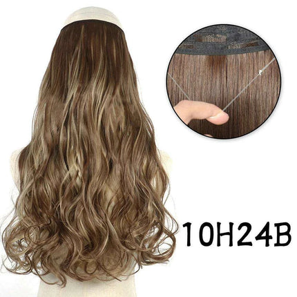 Blonde and Black Halo Hair Extensions for Effortless Volume and Length Boost - Très Elite