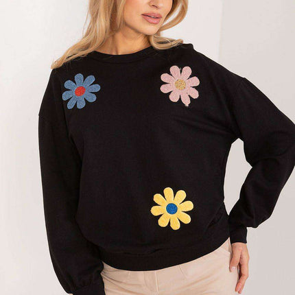 Blooming Cotton Sweatshirt For Women Cozy Breathable Casual