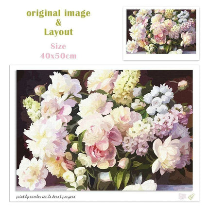 Blooming Pink Petals DIY Canvas Painting Kit - Unleash Your Inner Artist! - Très Elite