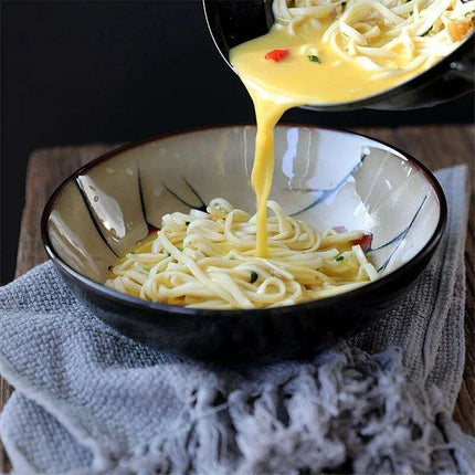 Blossom Serenity: Artisan Hand-Painted Ramen Bowl - Japanese Culinary Masterpiece - Très Elite