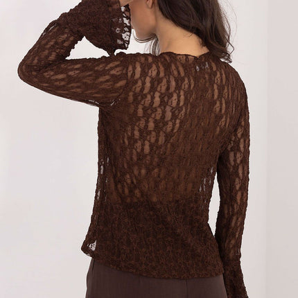 Elegant Fitted Lace Blouse Model 222446 Viscose Elastane For Formal Occasions - Très Elite