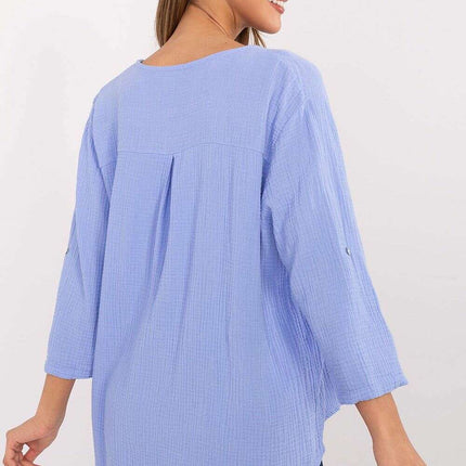 Blue Blouse Model 210019 For Women Workwear Everyday - Très Elite