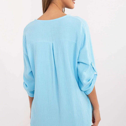 Blue Blouse Model 210019 For Women Workwear Everyday - Très Elite
