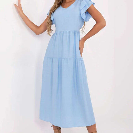 Blue Day Dress Model 215416 With Flared Silhouette Everyday