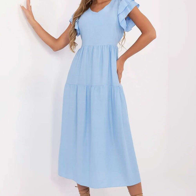 Blue Day Dress Model 215416 With Flared Silhouette Everyday