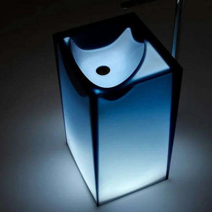Blue Illumination Floor-Standing Washbasin - Très Elite
