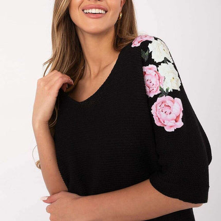 Blue Jumper Model 208522 Women Knit Sweater Soft Luxury - Très Elite