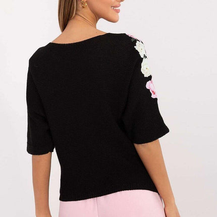 Blue Jumper Model 208522 Women Knit Sweater Soft Luxury - Très Elite