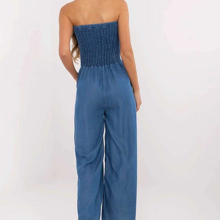Blue Lyocell Jumpsuit Suit Model 214299 Denim Look - Très Elite