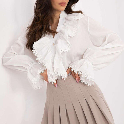 Blue Short Pleated Skirt Model 206393 Elegant Comfort