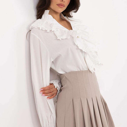 Blue Short Pleated Skirt Model 206393 Elegant Comfort - Très Elite
