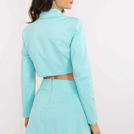 Blue Short Pleated Skirt Model 206393 Elegant Comfort - Très Elite