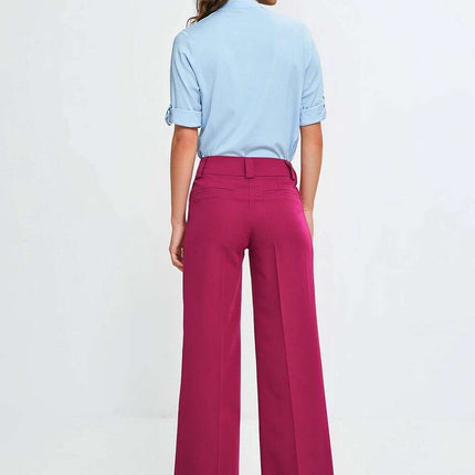 Blue V Neck Pleated Viscose Blouse For Women Lightweight - Très Elite