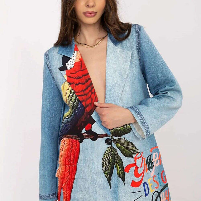 Blue Womens Blazer Jacket Model 212533 Lightweight Casual