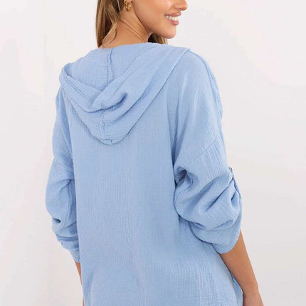 Blue Womens Shirt Model 213246 Lightweight Muslin Cotton - Très Elite