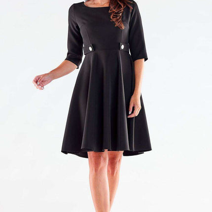 Blush A-Line Button-Front Dress - Très Elite