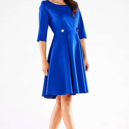 Blush A-Line Button-Front Dress - Très Elite