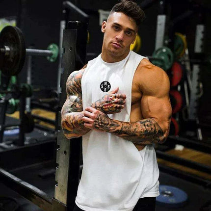 Bodybuilding Muscle Vest for Men - 3D Printed Workout Tank Top with Low Cut Armholes - Très Elite