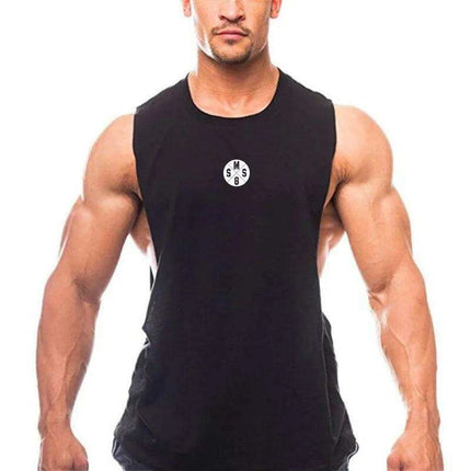 Bodybuilding Muscle Vest for Men - 3D Printed Workout Tank Top with Low Cut Armholes - Très Elite