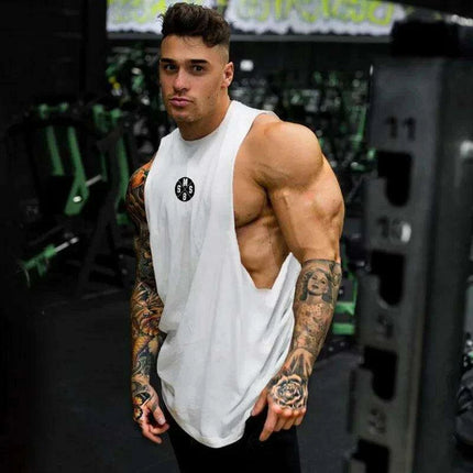 Bodybuilding Muscle Vest for Men - 3D Printed Workout Tank Top with Low Cut Armholes - Très Elite