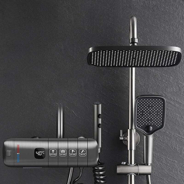 Deluxe Shower System - Digital Display & Piano Button Design