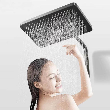 Elegant Piano Key Design Shower System with LED Lighting & Rai