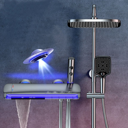 Thermostatic Shower System with LED Lighting & R