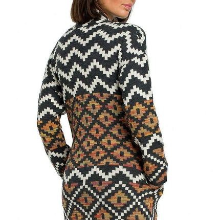Bohemian Aztec Knit Wrap Cardigan - Très Elite